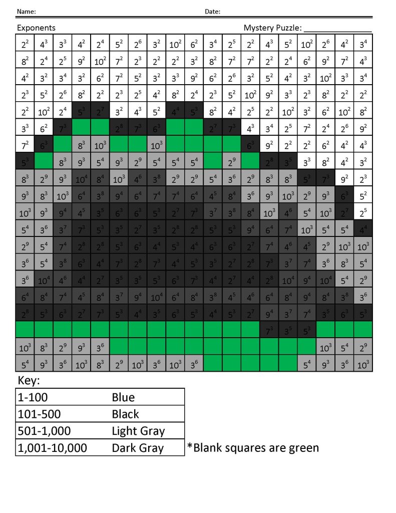 5th Grade Math - Coloring Squared